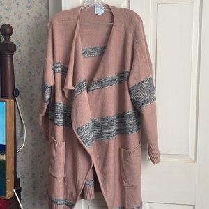 Pale pink and Grey DB Sunday Cardigan